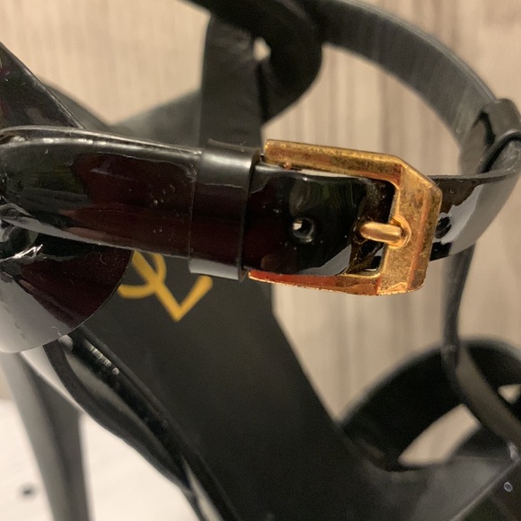 YSL Tribute Patent Leather Platform Sandal - Picture 10 of 11